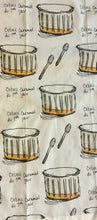 Cotton Tea Towel - Creme Caramel ~ Original Watercolor