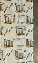 Cotton Tea Towel - Creme Caramel ~ Original Watercolor