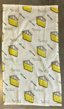 Cotton Tea Towel - Citron Meringue~ Original Watercolor