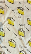 Cotton Tea Towel - Citron Meringue~ Original Watercolor