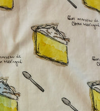 Cotton Tea Towel - Citron Meringue~ Original Watercolor