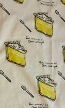 Cotton Tea Towel - Citron Meringue~ Original Watercolor