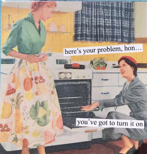Anne Taintor Magnet, "turn it on"