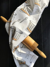 Cotton Tea Towel - Creme Caramel ~ Original Watercolor