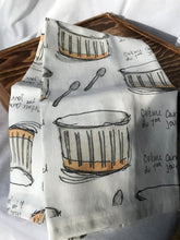 Cotton Tea Towel - Creme Caramel ~ Original Watercolor