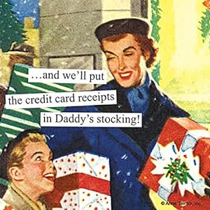 Anne Taintor napkins, "Credit card receipts"
