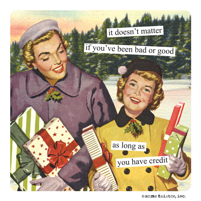 Anne Taintor Christmas magnet, credit