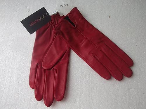 Red Leather Gloves by Echo Design