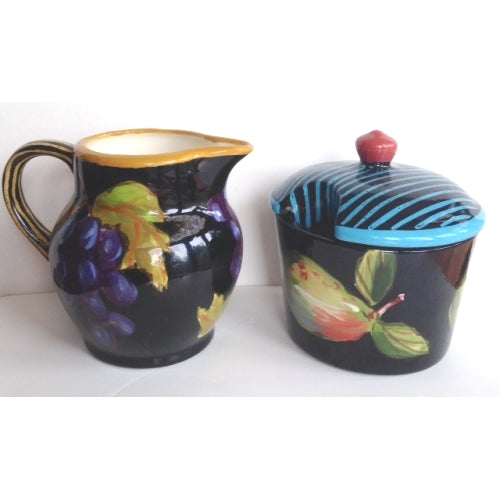 Droll Designs Creamer and Sugar bowl