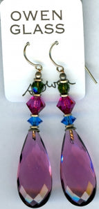 Owen Glass Earrings, Cabaret #9