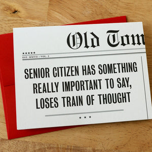 "Senior Citizen" Birthday Card