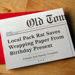 "Pack Rat" Birthday Card