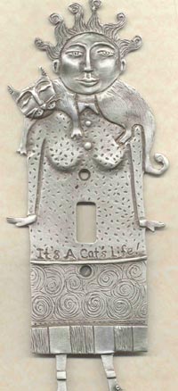 'Its a Cats Life' switchplate (#44)