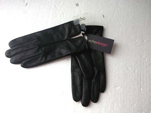 Black Leather Gloves by Echo Design