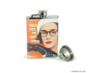Anne Taintor Flask "an olive and a twist"