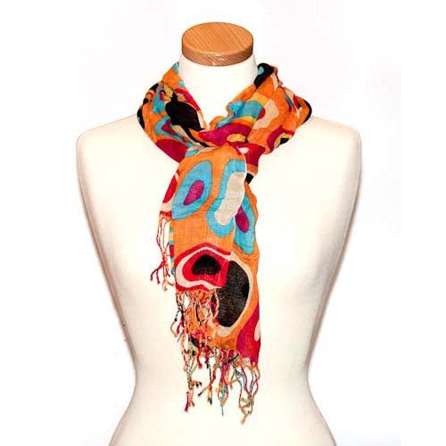 Miss Fabulosity Circles Scarf~Orange