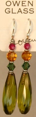 Owen Glass Earrings, Cabaret #5