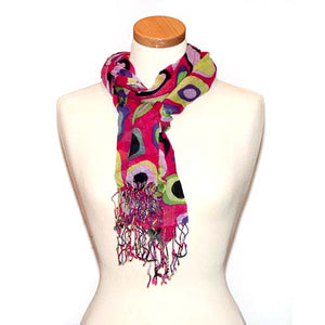Miss Fabulosity Circles Scarf~Red