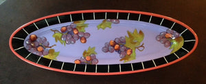 Grape Clusters Long Platter /Droll Design