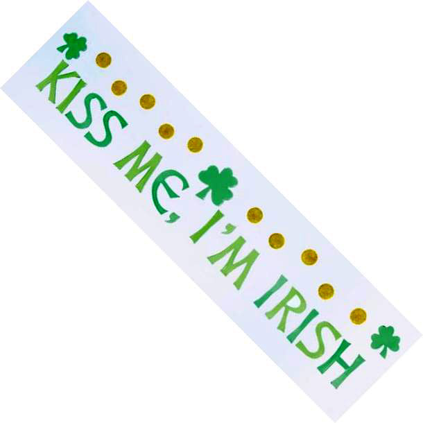 Long bag KISS ME I'M IRISH GelGems!