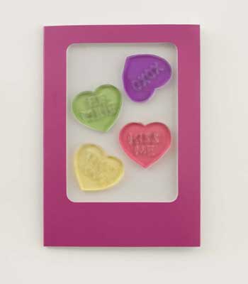 Conversation Hearts GelGems Card