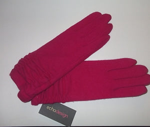 Echo "Ruched Gloves" ~ fuschia