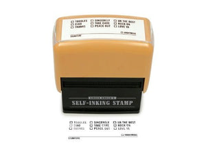 "Toodles/Peace Out" self-inking stamp