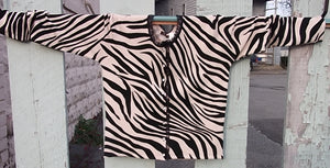 Gorgeous Ivory & Black "Zebra" Cardigan Sweater