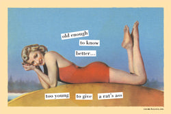 Magnetic Postcard "old enough"