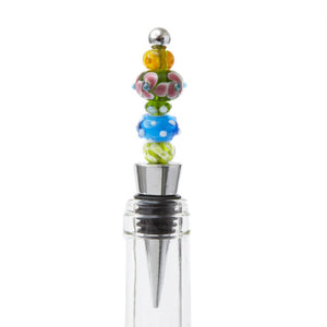 Murano Glass Beads Bottle Stopper (a)