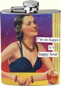 Anne Taintor Flask - Happy Hour
