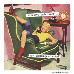 Anne Taintor Magnet, "challenge accepted"