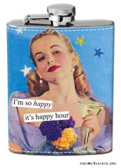 Anne Taintor Flask - "I'm so happy it's happy hour"