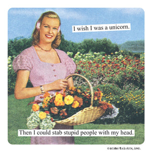 Anne Taintor Magnet, "unicorn"