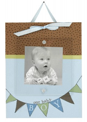 Baby Ribbon Frame - our baby boy