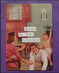 Anne Taintor Postcard with Magnet "funk"