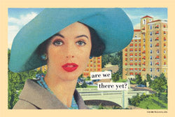 Magnetic Postcard "are we there yet?"