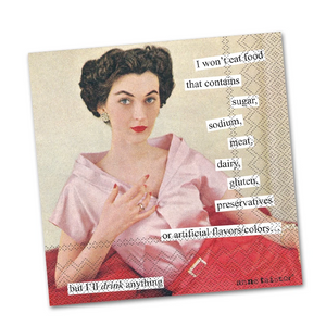Anne Taintor Cocktail Napkins "I won't eat..."