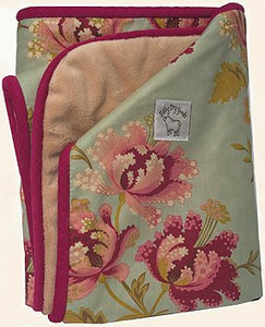 "So Soft Stroller Blanket" in Tea Garden fabric