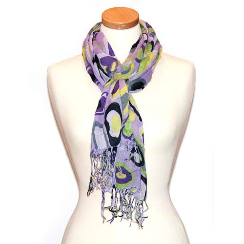 Miss Fabulosity Circles Scarf~Purple