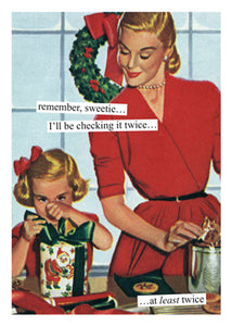 Anne Taintor Boxed Holiday Cards-checking twice