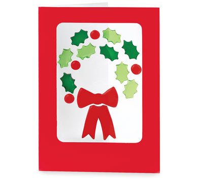 GelGems, 6 Holiday Cards (Wreath)