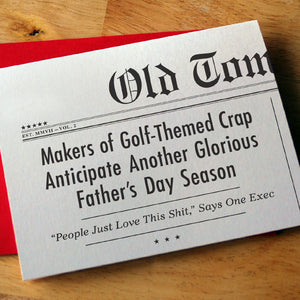"Golf-Themed Crap" Father's Day Card