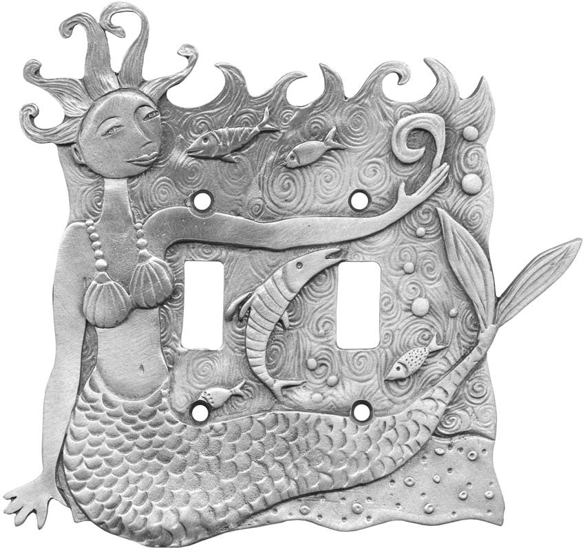Mermaid double switchplate cover (#57)